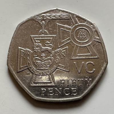 🌹外币初藏🌹🐯2026年第1场  每周二四六晚8️⃣点 接代拍 - 英国2006年50便士纪念币 b