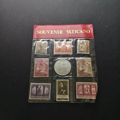 【全场包邮】纯粹捡漏拍490场（免费代拍第27场） - 【纪念章】梵蒂冈1983年禧年若望·保禄二世纪念章+8枚宗教邮票