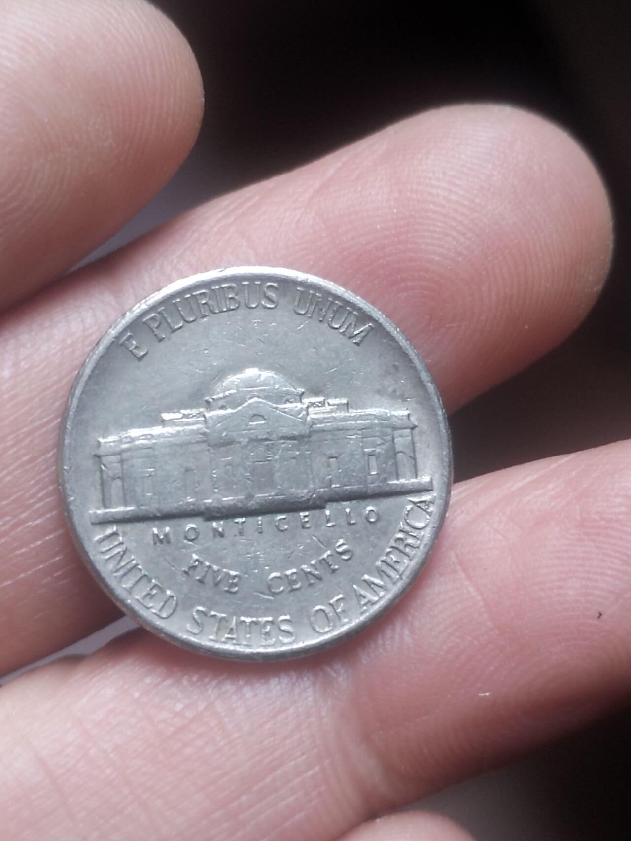 小小小钱币 1986年五美分。