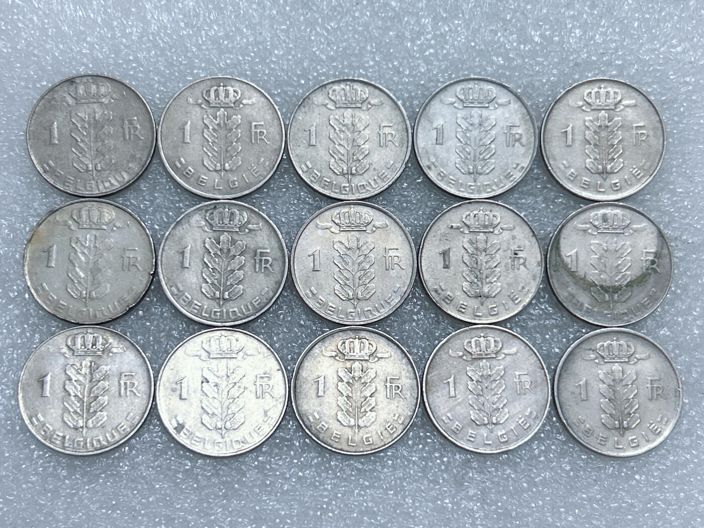第一海外回流一元起拍收藏 散集专场  第285期 比利时1法郎硬币 15枚