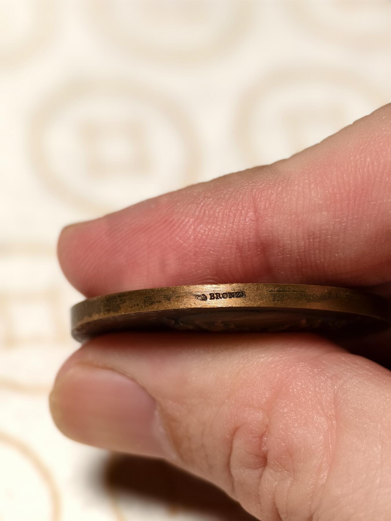 抚柳草堂-第五期章牌钱币（元旦欢庆场） 奖章勋章限时免佣 满百包邮 放漏专场 19世纪末-20世纪初法国玛丽安娜女神铜章 26.5克 35.9mm 丰饶角铜标