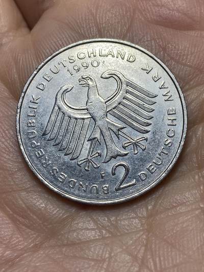 2026年第二场(总第一百七十一场）外国好品散币场(免佣金) - 德国🇩🇪1990年2德国马克(F标，斯图加特造)