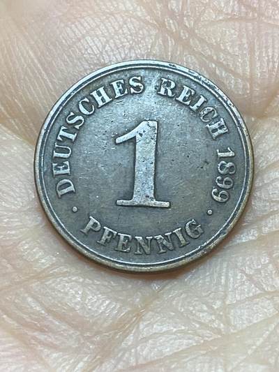 2026年第二场(总第一百七十一场）外国好品散币场(免佣金) - 德意志帝国1899年1芬尼(威廉二世时期，A标柏林造)