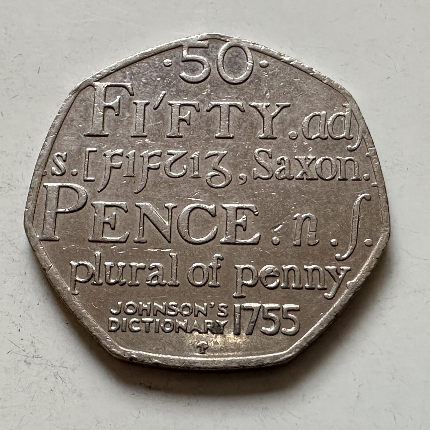 🌹外币初藏🌹🐯2026年第1场  每周二四六晚8️⃣点 接代拍 英国2005年50便士纪念币 a
