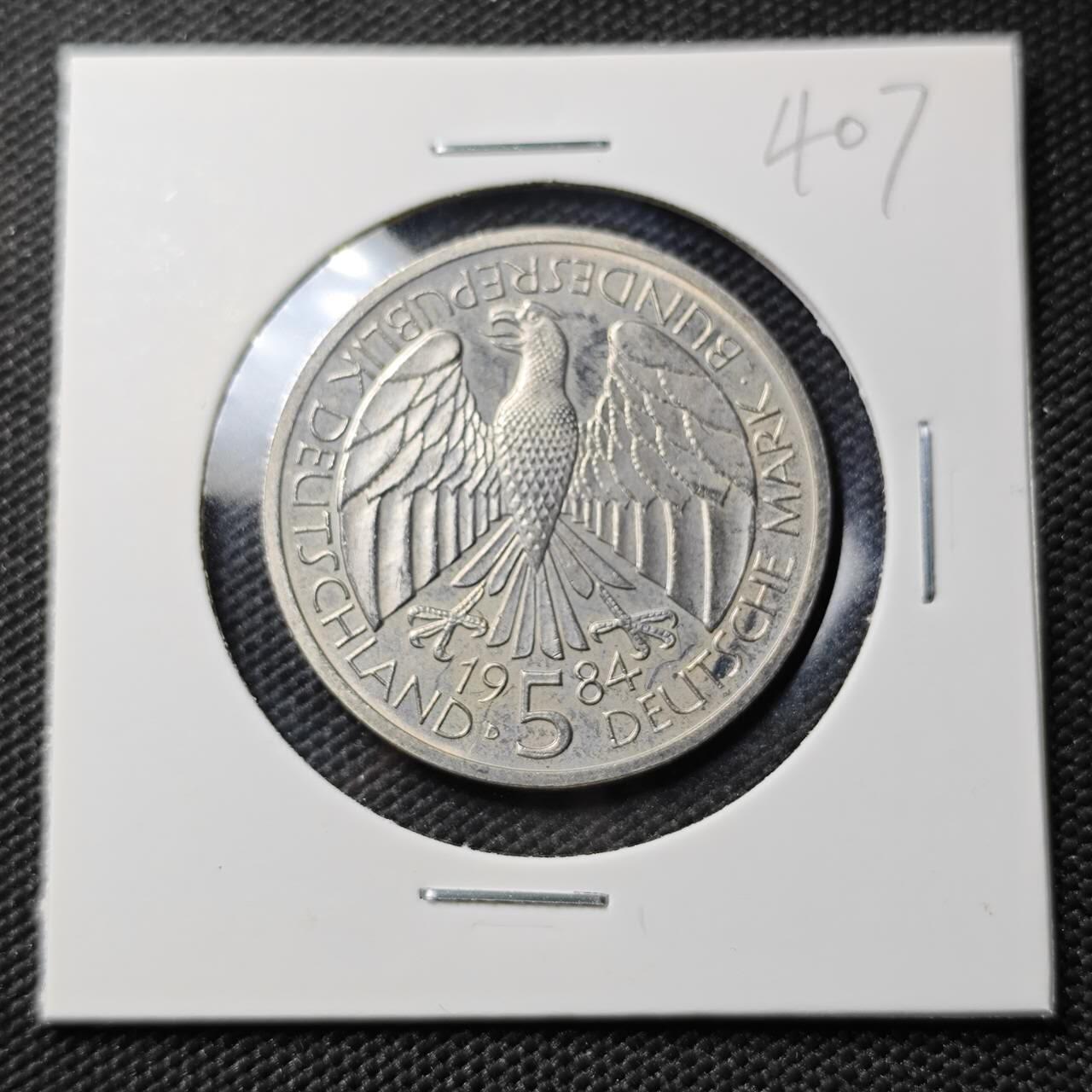 KK钱币收藏小铺 《套币 好品/批量散币专场》  2月预留时间 周末发货  1984西德5马克纪念币