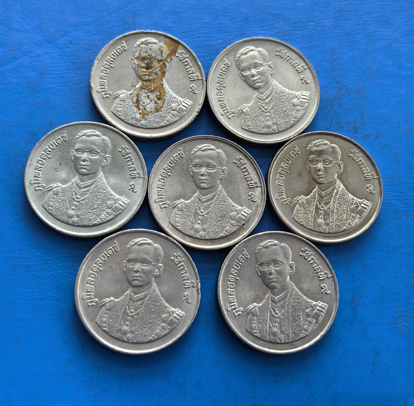 外国优质老铜币高银银币，周六九点倒数截拍，满百包邮，持续收拍 泰国纪念币7个