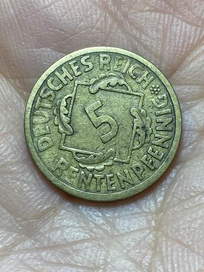 2026年第二场(总第一百七十一场）外国好品散币场(免佣金) - 德意志魏玛共和国1924年5芬尼(RENTEN地产抵押马克，A标柏林造)