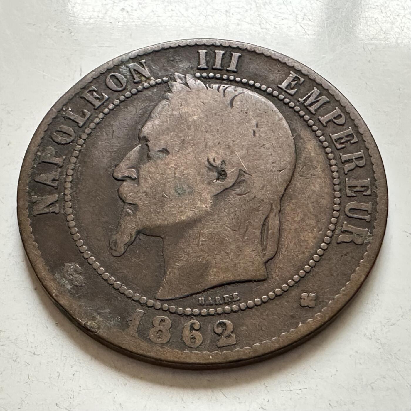 🌹外币初藏🌹🐯2026年第1场  每周二四六晚8️⃣点 接代拍 法国1862年10分