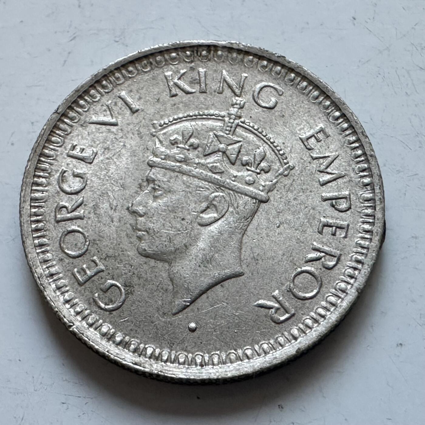 🌹外币初藏🌹🐯2026年第1场  每周二四六晚8️⃣点 接代拍 英属印度1944年1/4卢比银币 b