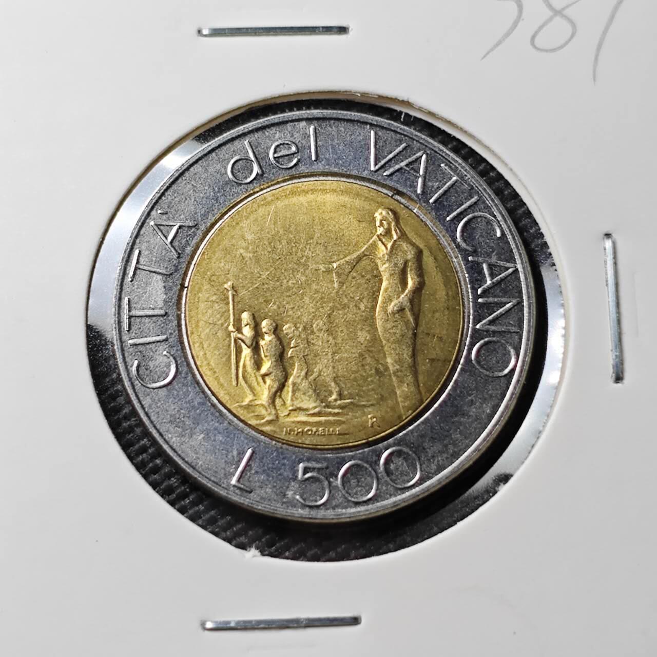 KK钱币收藏小铺 《套币 好品/批量散币专场》  2月预留时间 周末发货  梵蒂冈500里拉双色币 好品