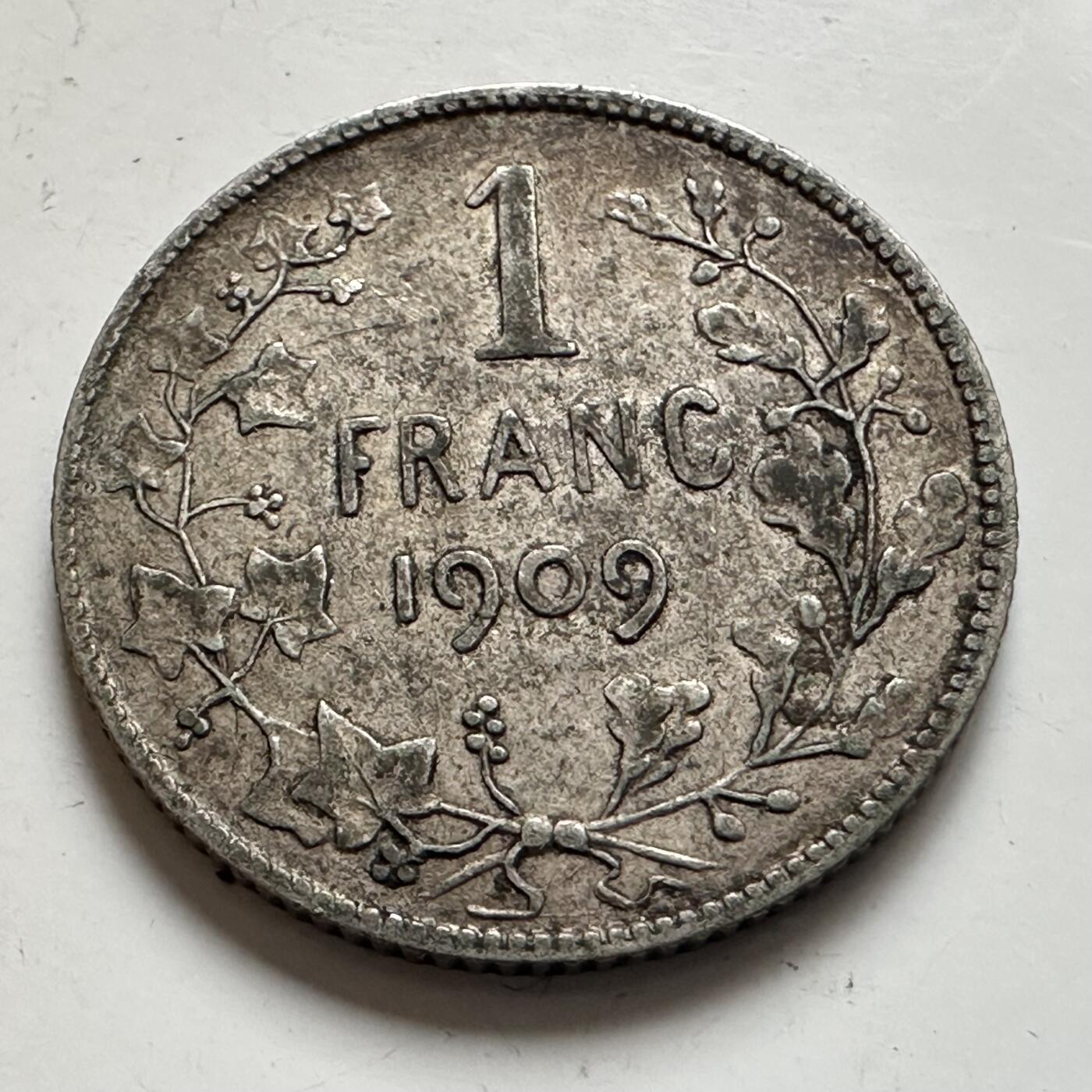 🌹外币初藏🌹🐯2026年第1场  每周二四六晚8️⃣点 接代拍 比利时1909年一法郎银币 5克835银