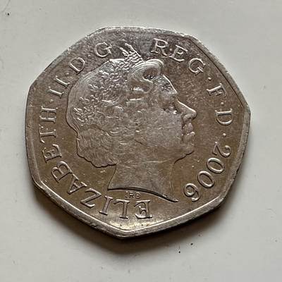 🌹外币初藏🌹🐯2026年第1场  每周二四六晚8️⃣点 接代拍 英国2006年50便士纪念币 b