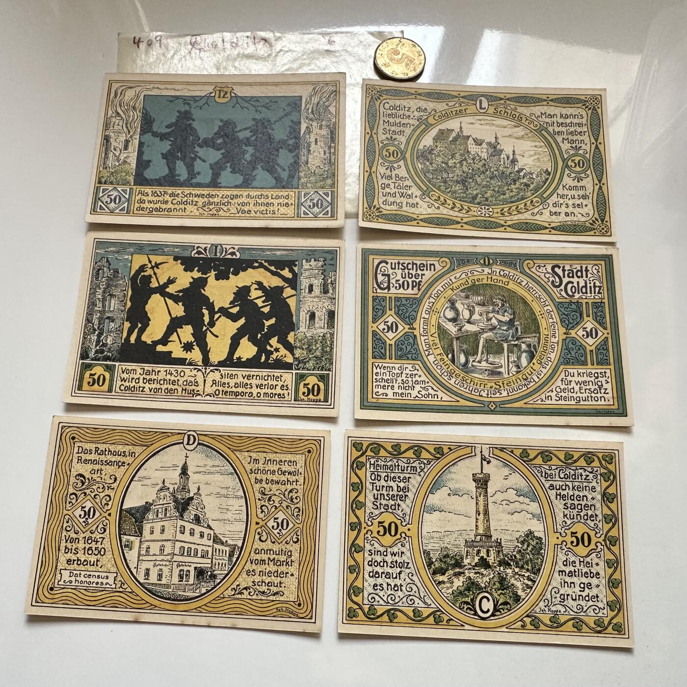 🌹外币初藏🌹🐯2026年第1场  每周二四六晚8️⃣点 接代拍 德国一战时期紧急币—全新6枚不同版本