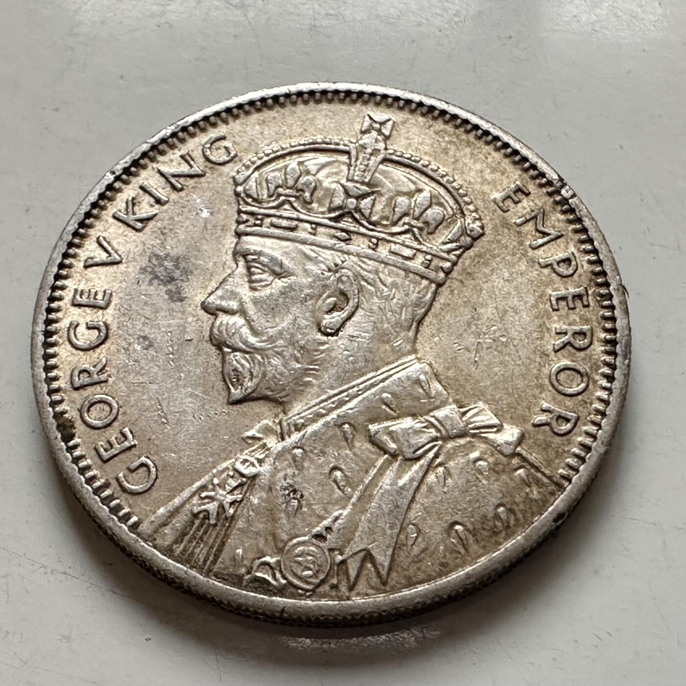 🌹外币初藏🌹🐯2026年第1场  每周二四六晚8️⃣点 接代拍 英属毛里求斯1934年1/2卢比银币 5.83克916银