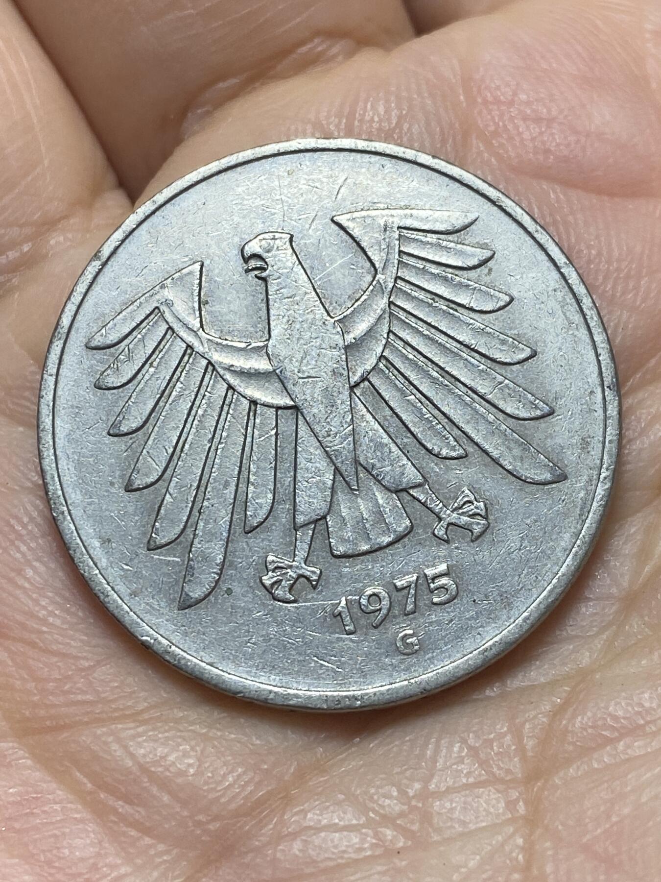 2026年第二场(总第一百七十一场）外国好品散币场(免佣金) 德国🇩🇪1975年5德国马克(G标，卡尔斯鲁厄造)