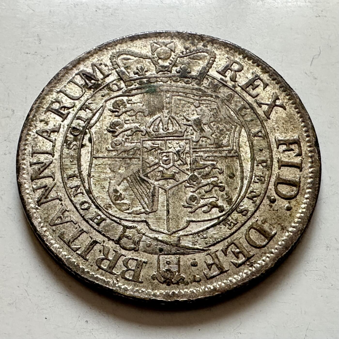 🌹外币初藏🌹🐯2026年第1场  每周二四六晚8️⃣点 接代拍 英国1819年乔三半克朗 后铸私铸 实重12.2克