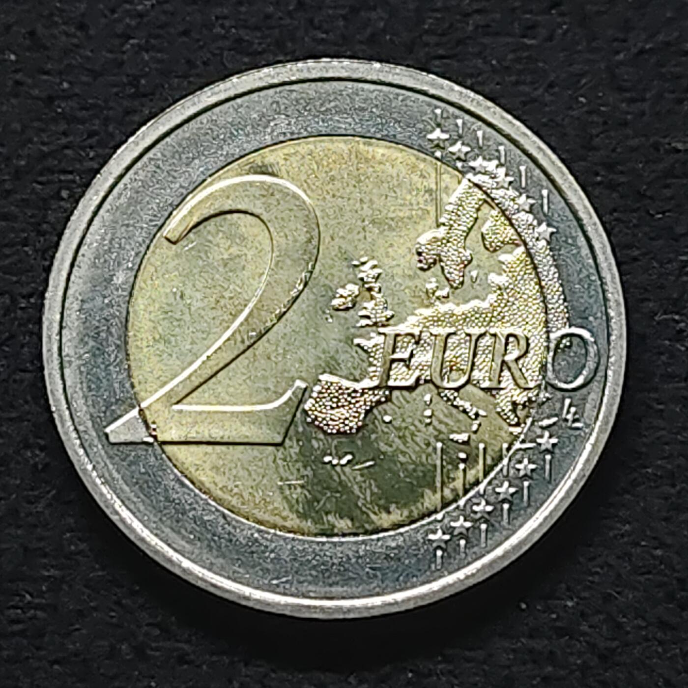 【全场包邮】纯粹捡漏拍490场（免费代拍第27场） 芬兰2014年2欧元设计大师塔佩瓦拉诞生100周年双色纪念币