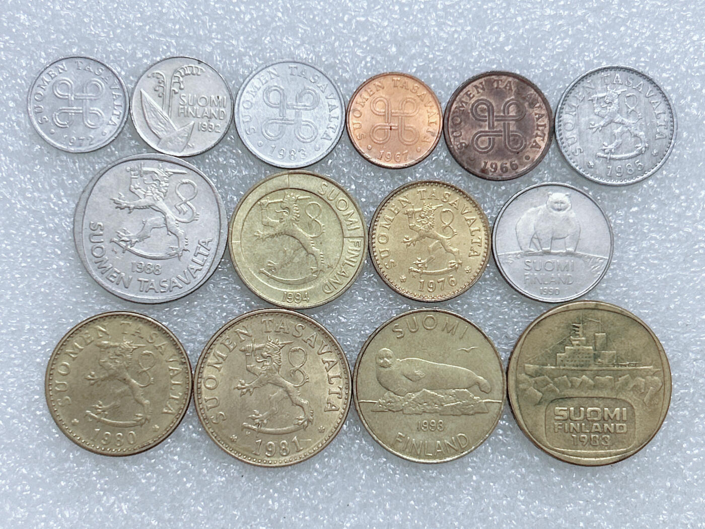 第一海外回流一元起拍收藏 散集专场  第285期 芬兰硬币 14枚 无重复