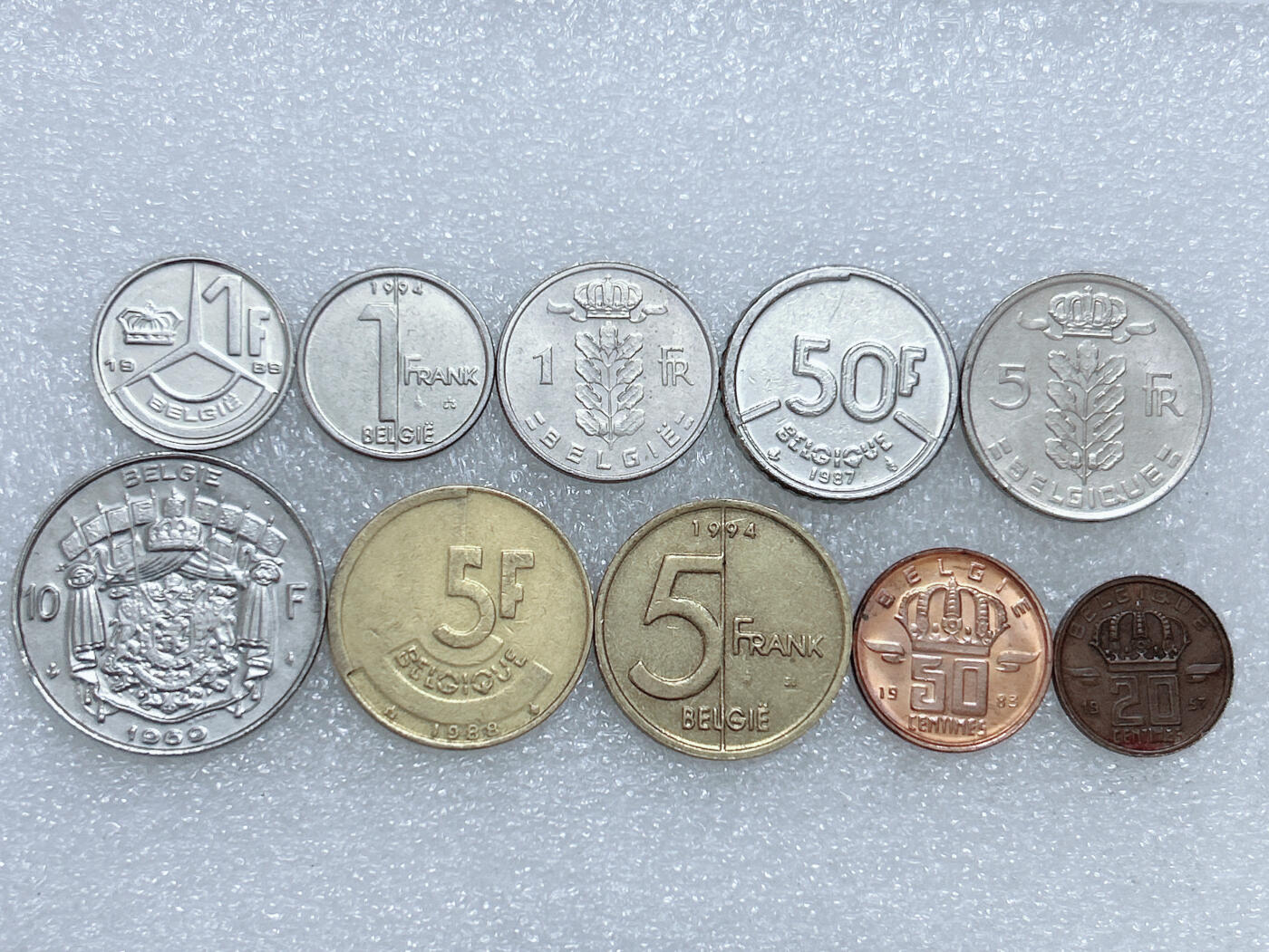第一海外回流一元起拍收藏 散集专场  第285期 比利时硬币 10枚 无重复