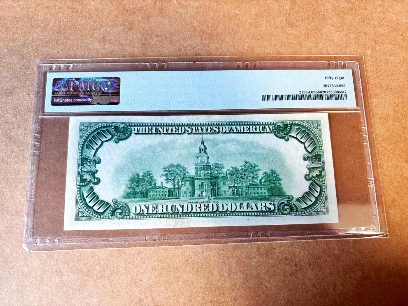 【Blue Auction】世界纸币精拍第770期——18级TOP拍卖/信誉/品质/专业/高效💫 【Mule版】美国 1934A 100美金 PMG58