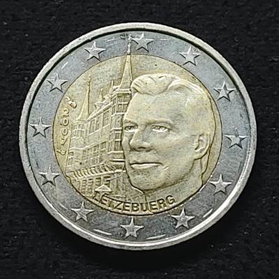 【全场包邮】纯粹捡漏拍490场（免费代拍第27场） - 卢森堡2007年2欧元城堡大公国宫双色纪念币