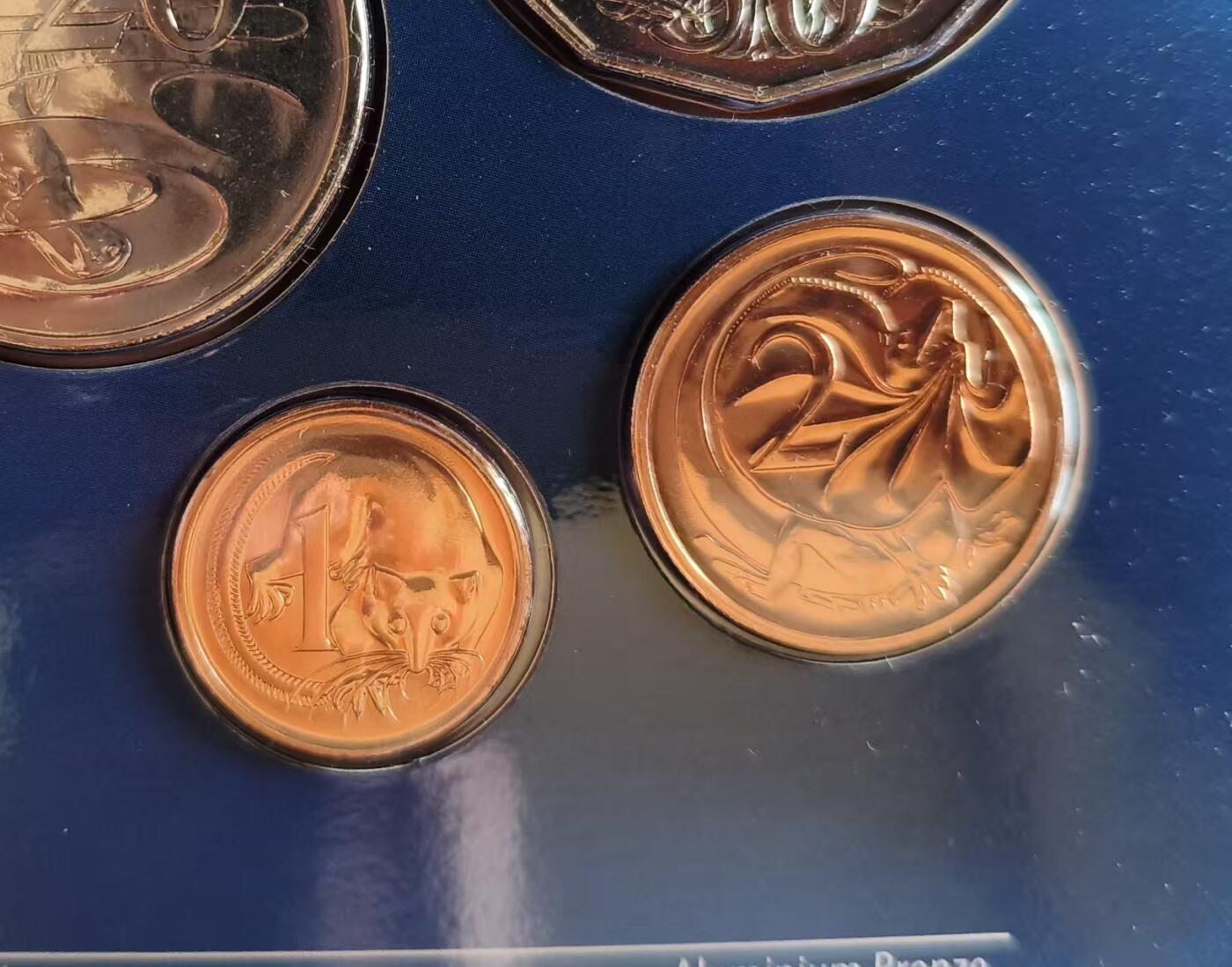 ❤️【币观天下】❤️ 第337期钱币拍卖- 2026.1.2周五晚上6点半场-长期征集拍品 澳大利亚2006年十进制40周年MS 老太婆头像的1分和2分只在只在这一年特别回归发行