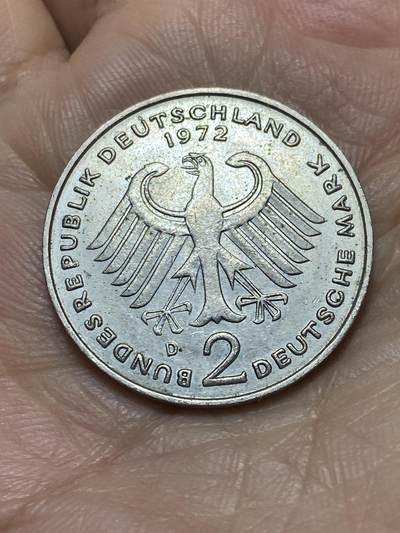2026年第二场(总第一百七十一场）外国好品散币场(免佣金) - 德国🇩🇪1972年2德国马克(D标，慕尼黑造)