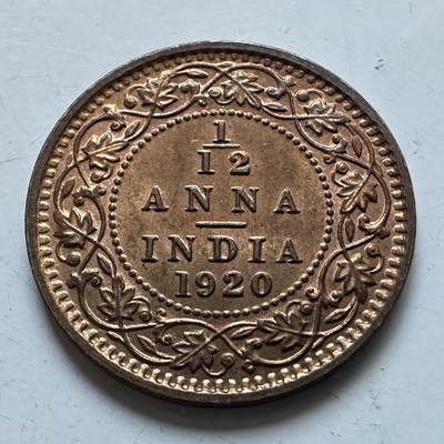 🌹外币初藏🌹🐯2026年第1场  每周二四六晚8️⃣点 接代拍 英属印度1920年1/12安娜 d