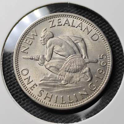 KK钱币收藏小铺 《套币 好品/批量散币专场》  2月预留时间 周末发货 -  1965新西兰1先令 好品