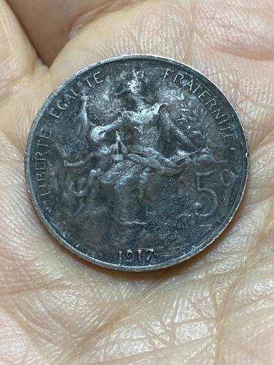 2026年第二场(总第一百七十一场）外国好品散币场(免佣金) - 法兰西第三共和国1917年5生丁