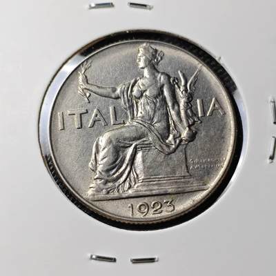 KK钱币收藏小铺 《套币 好品/批量散币专场》  2月预留时间 周末发货 -  1923意大利1里拉 深打立体