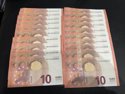 《外钞收藏家》第五百九十八期（2026年新年第一场）（本平台长期征集拍品、欢迎藏友们联系合作） - 四签10欧元 20张一起 全新 有几张边角不绝