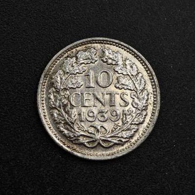 【淘币小摊】实时拍第八百三十八拍   散币银币场   满百包邮可预留二周 每周一统一发货   - 荷兰1939年10分银币 参考银价18