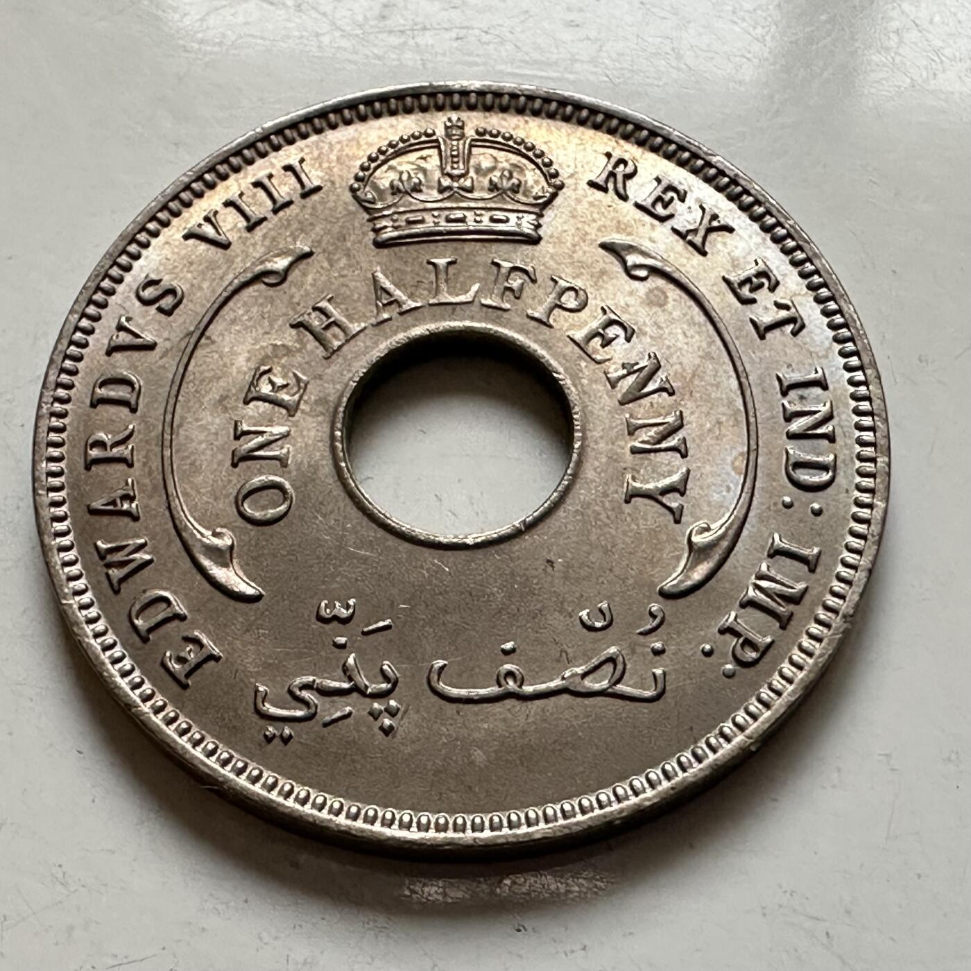 🌹外币初藏🌹🐯2026年第1场  每周二四六晚8️⃣点 接代拍 英属西非1936年爱八 半便士