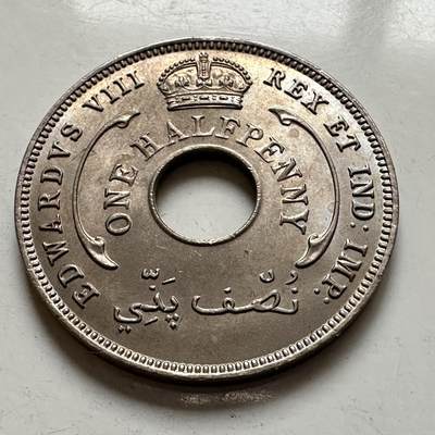 🌹外币初藏🌹🐯2026年第1场  每周二四六晚8️⃣点 接代拍 - 英属西非1936年爱八 半便士