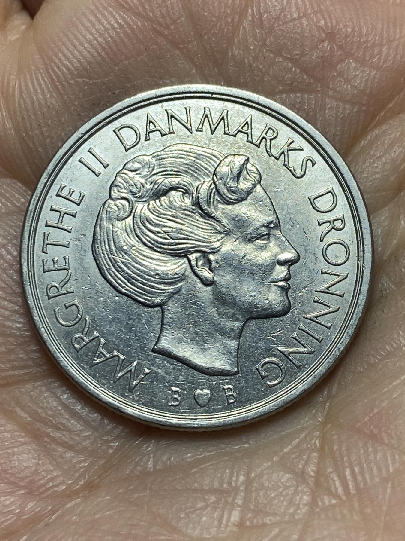 2026年第二场(总第一百七十一场）外国好品散币场(免佣金) 丹麦🇩🇰1980年1克朗(玛格丽特二世第二版，B; B版，仅发行3年)