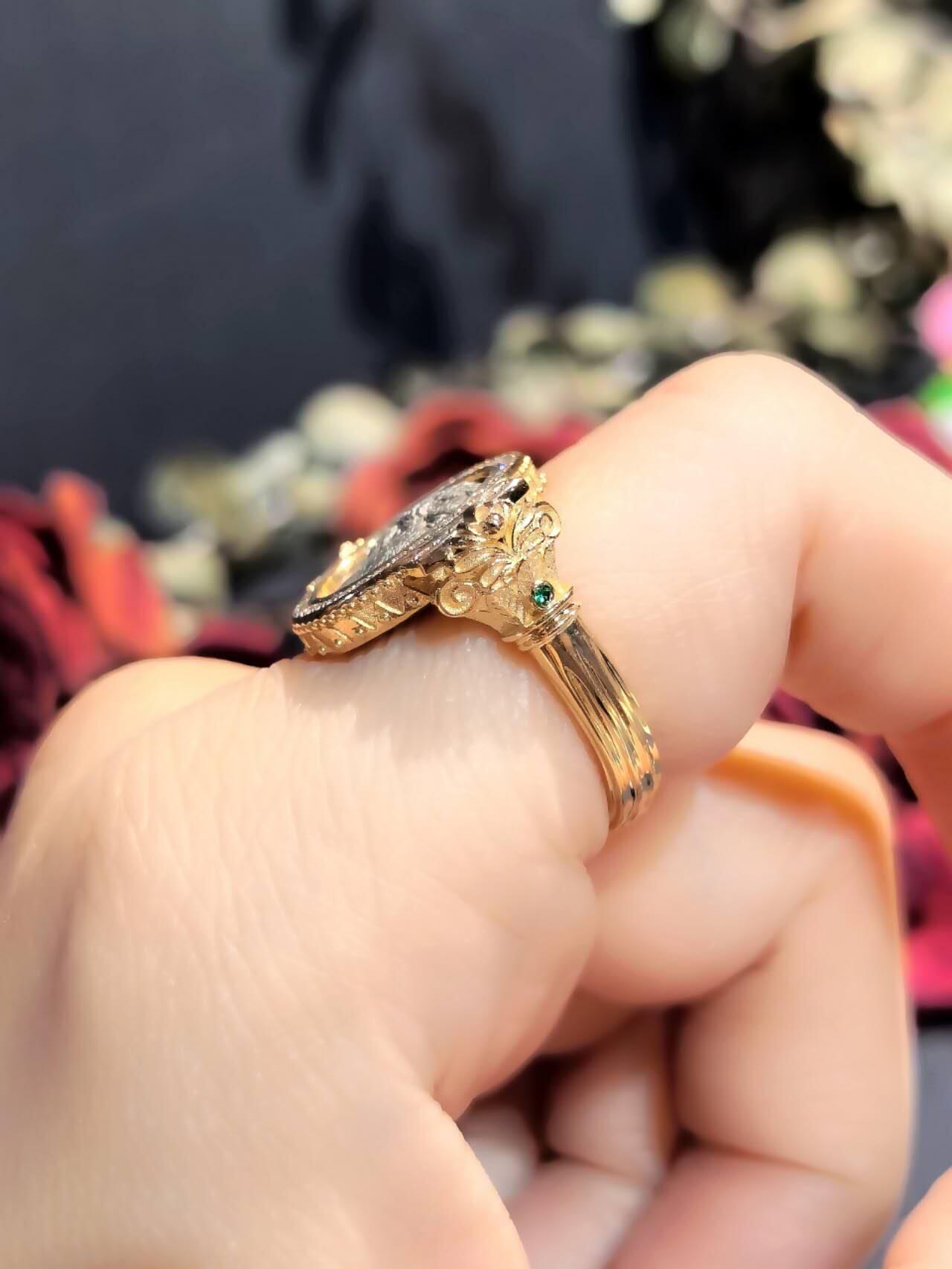 古希腊阿波罗古币戒指