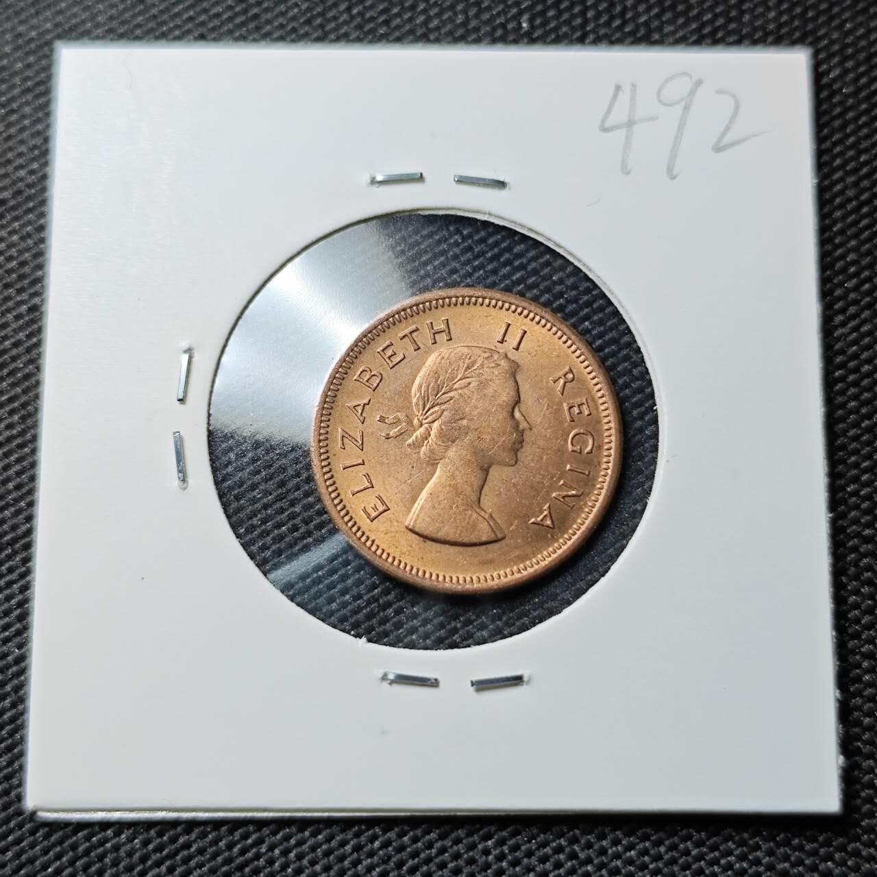 KK钱币收藏小铺 《套币 好品/批量散币专场》  2月预留时间 周末发货  1960英属南非1/4便士铜币 好品