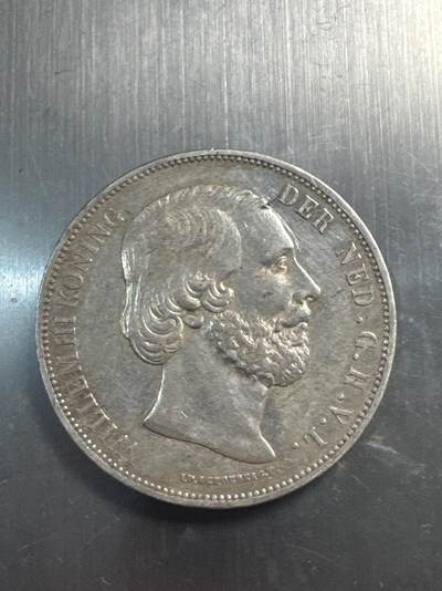 ❤️【币观天下】❤️ 第337期钱币拍卖- 2026.1.2周五晚上6点半场-长期征集拍品 - 荷兰2.5盾1874年银币