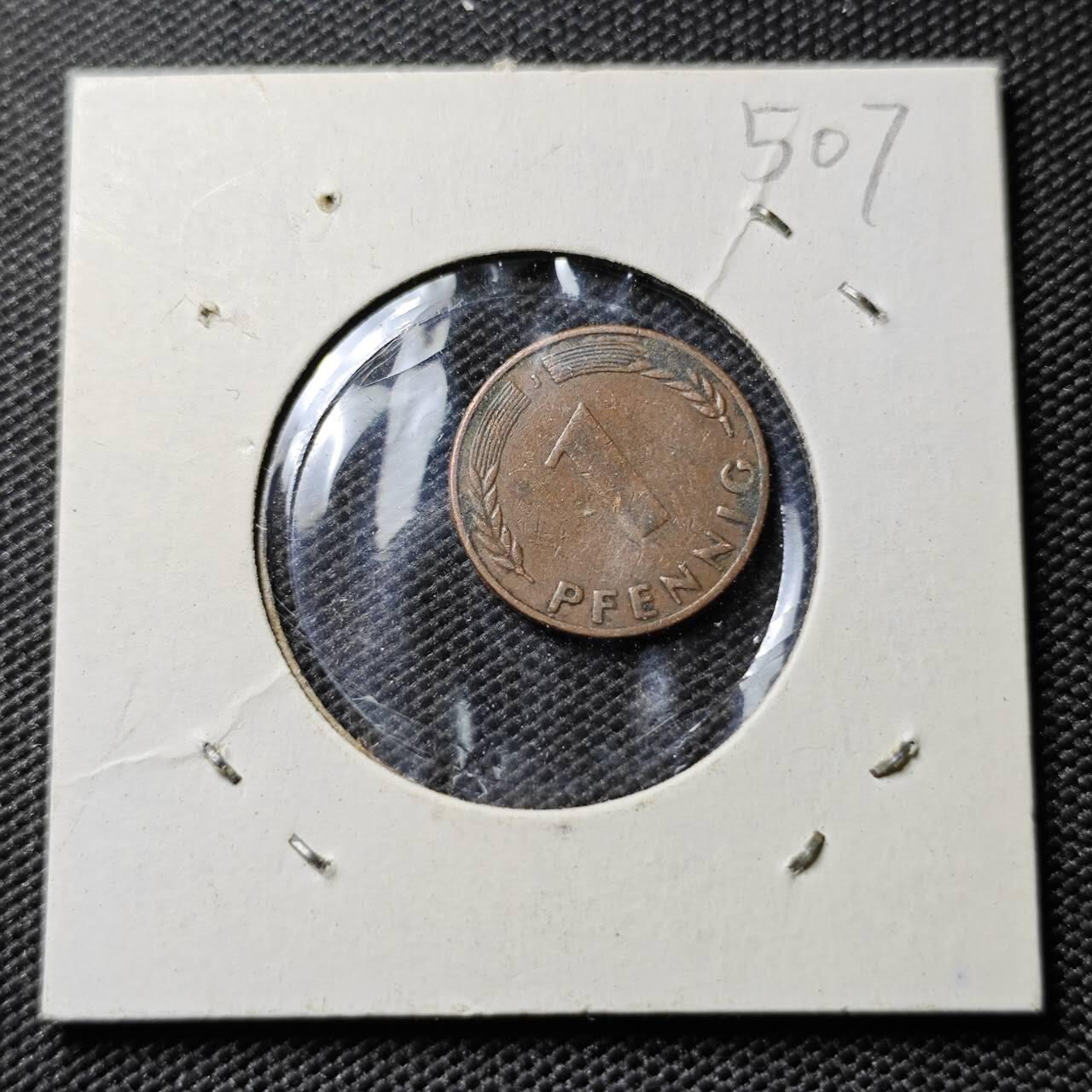 KK钱币收藏小铺 《套币 好品/批量散币专场》  2月预留时间 周末发货  1949德国1芬尼铜币银行版 最少见面值