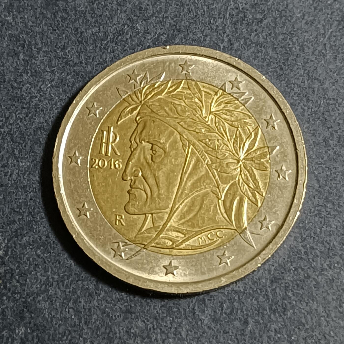 【游宝包邮场】蛇年第104期  意大利-2欧元 2016年