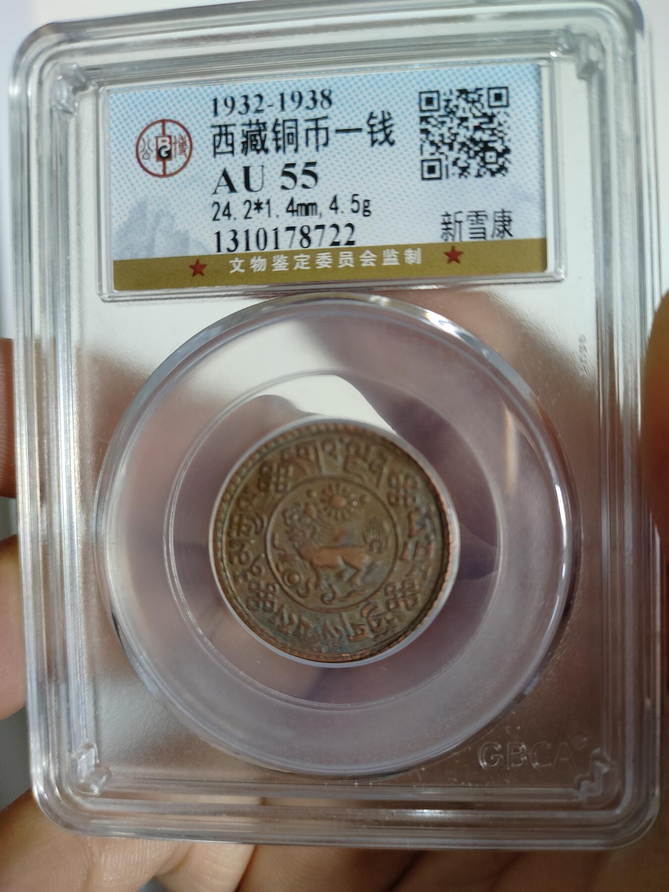 藏币铜币专场 西藏铜币新雪康一枚