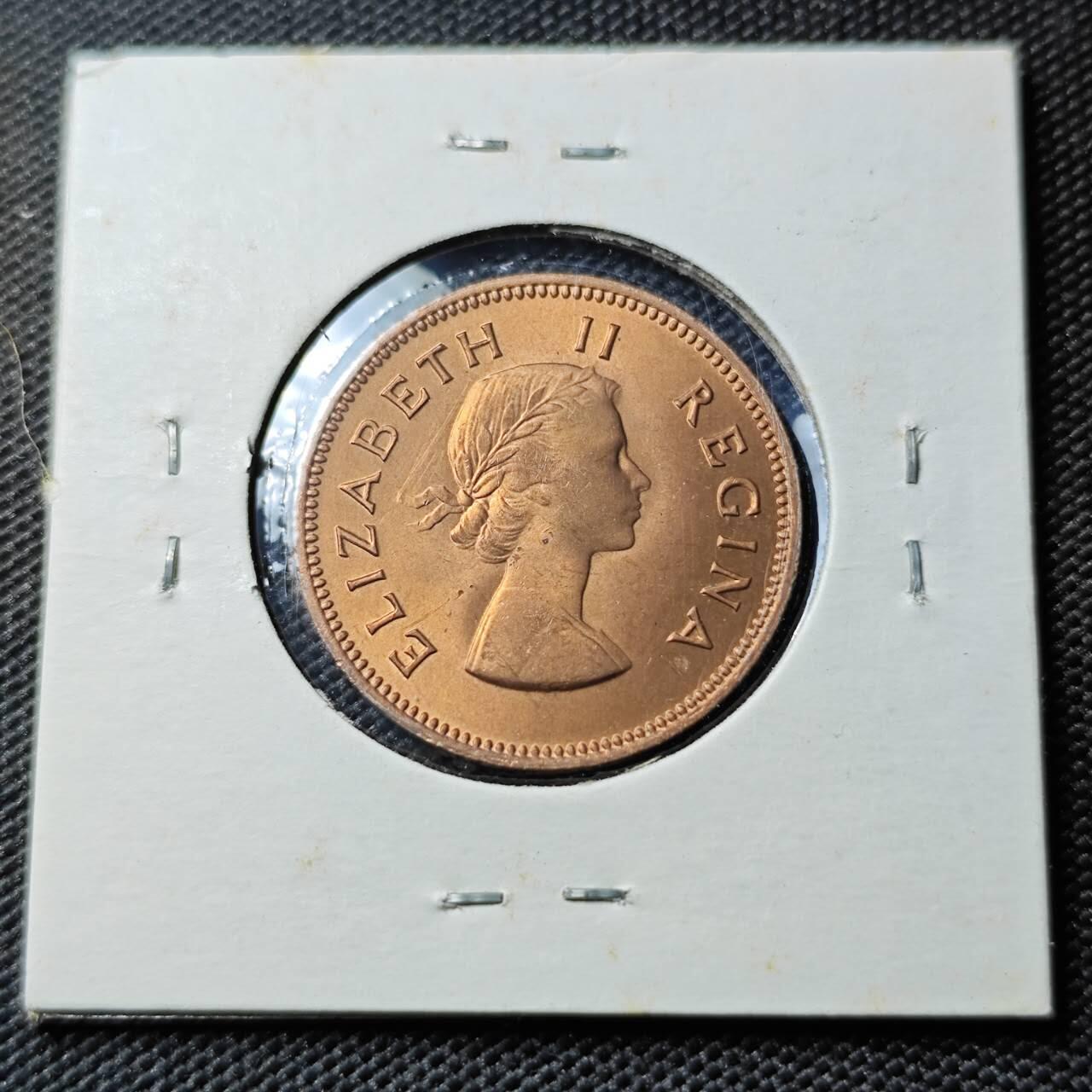 KK钱币收藏小铺 《套币 好品/批量散币专场》  2月预留时间 周末发货  1960南非1/2分铜币 好品