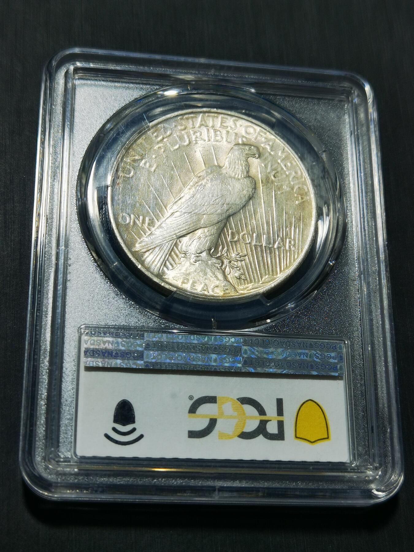 天下钱庄专场欢迎参拍 PCGS MS62美国和平鸽一美元银币