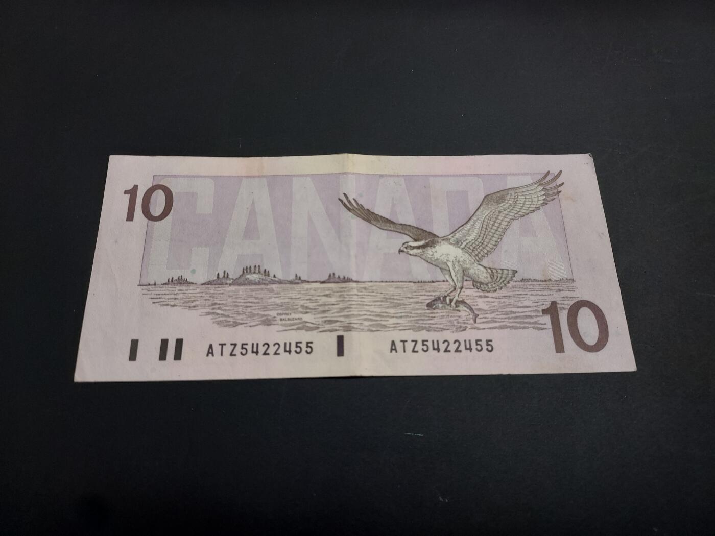 博彦收藏   1月10日 8点 钱币专场 全场包邮 加拿大 鸟版 10元 85品