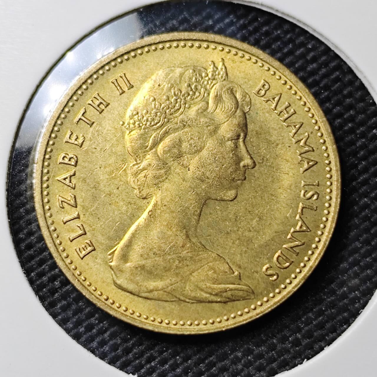 KK钱币收藏小铺 《套币 好品/批量散币专场》  2月预留时间 周末发货  1969巴哈马1分铜币 好品