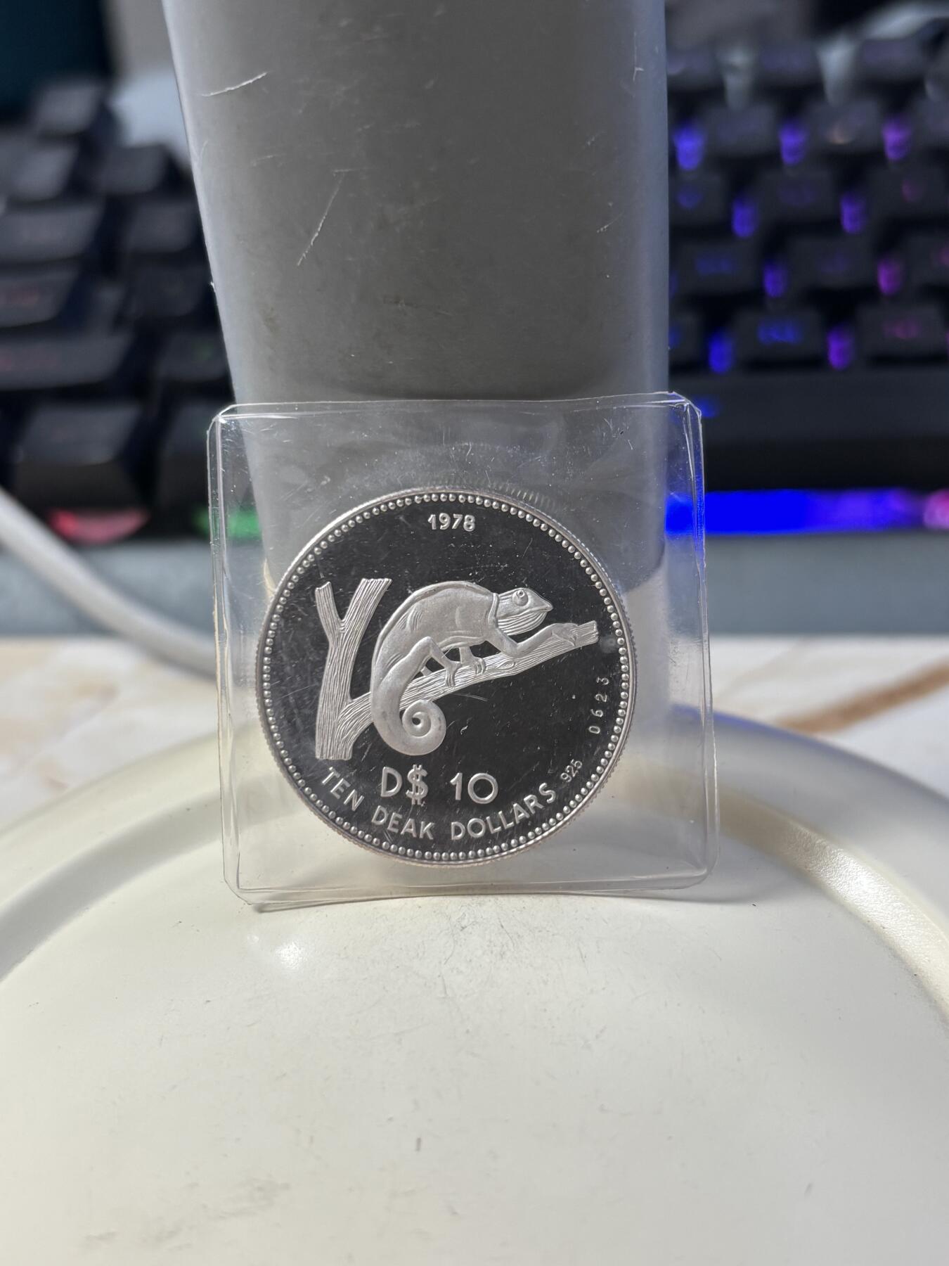 第186期拍卖 1978年尼古拉斯·戴克纪念银币，925银，直径32毫米，17.02克，银价283