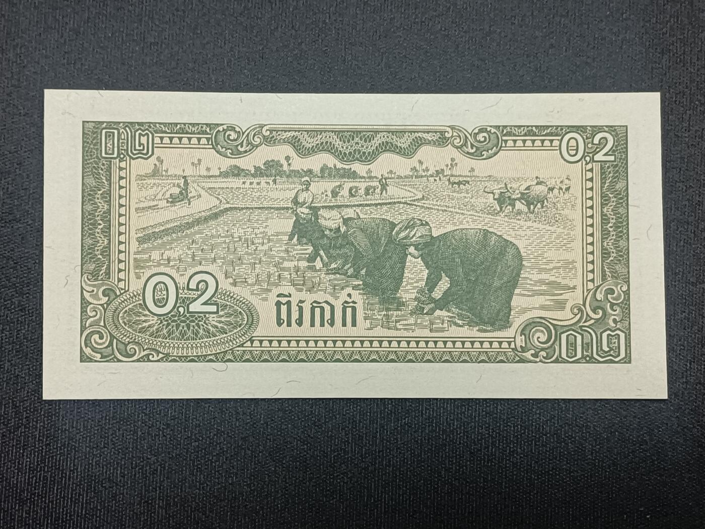 【游宝包邮场】蛇年第104期  柬埔寨-0.2瑞尔【1979年 全新UNC】