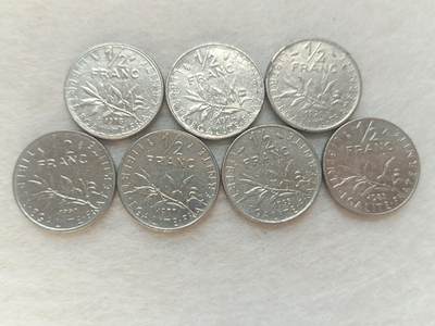 君烨收藏 0元起拍 散币场 每天一场 可留存 第21场 周日发货 - 23法国1/2法郎