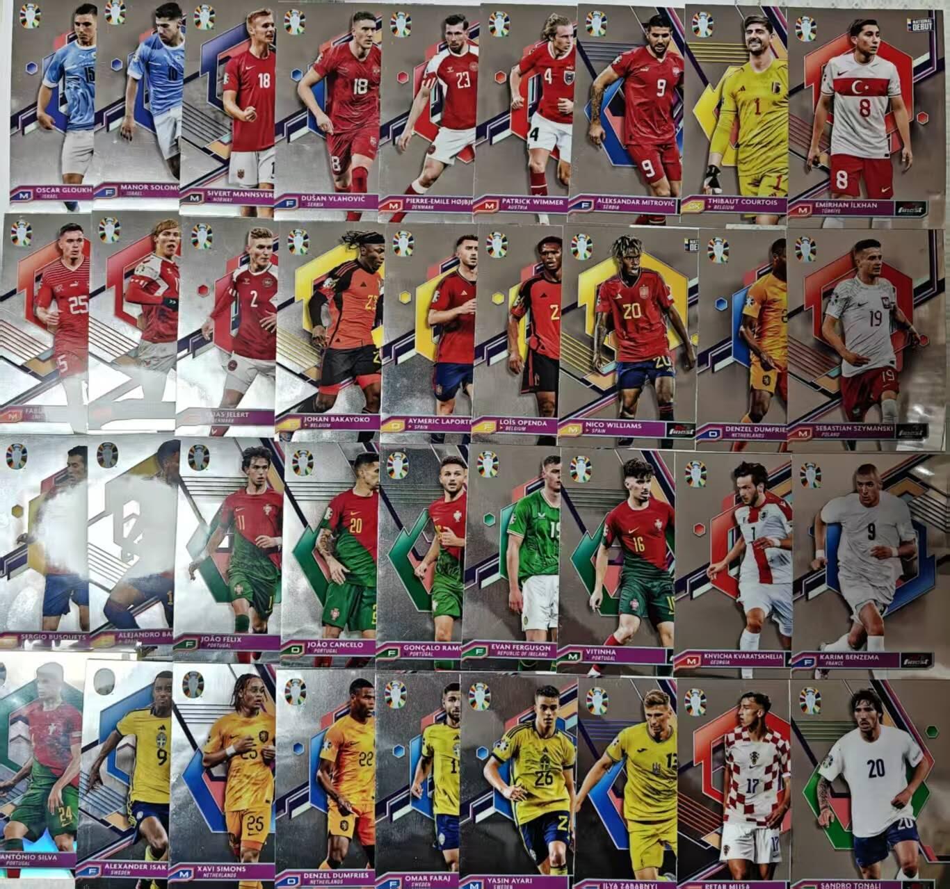 龙虎卡牌-七零场，2026首场，全场包邮！！（无佣金，周六结拍，欢迎送拍） 36张不重复 折射卡牌 Topps Finest系列 